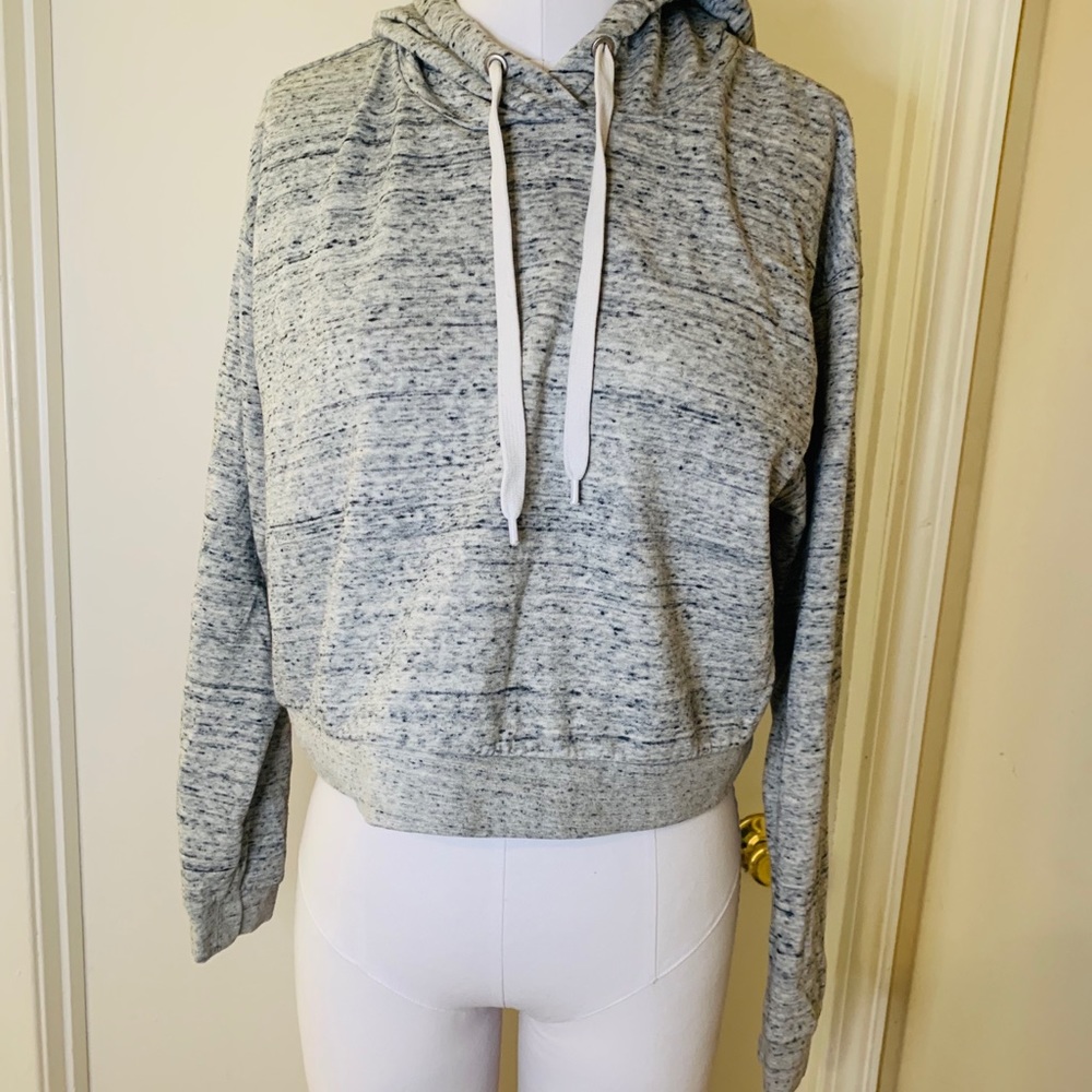 H&M Cropped Grey Hoodie